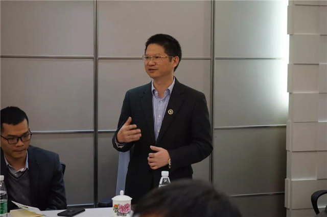 南部地区不饱和树脂生产企业座谈会在广东博皓圆满举行，广东博皓董事长赖厚平先生作了发言